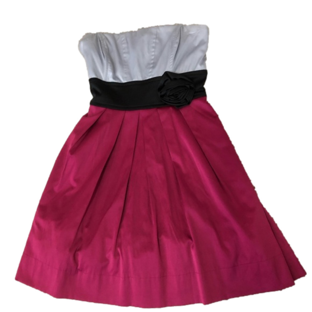 Speechless Strapless Mini Lined with Zipper and Tie